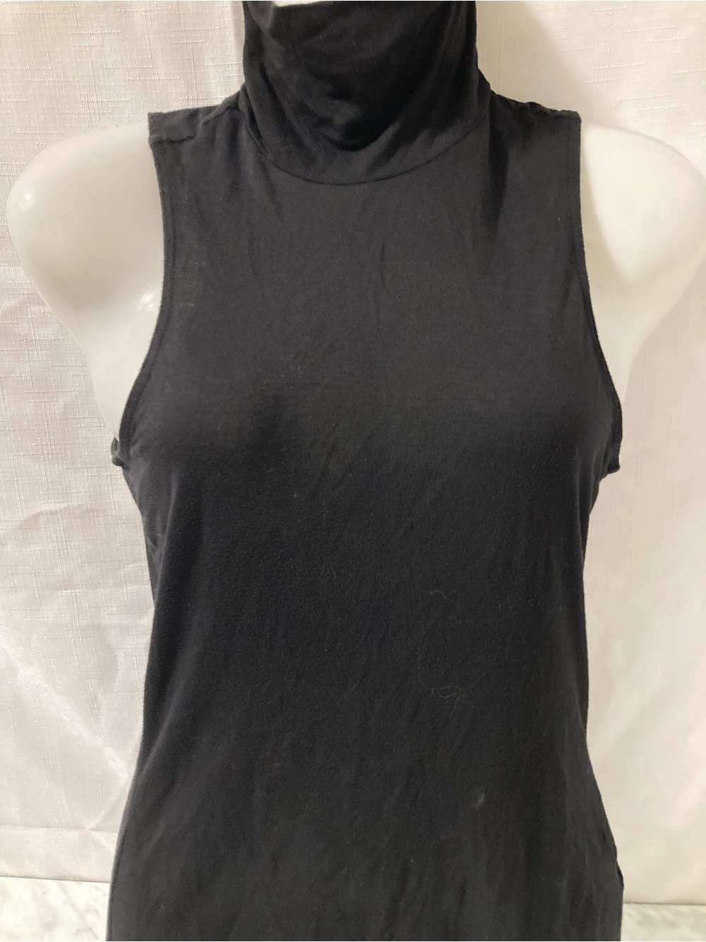 H&M Black Sleeveless Mock Neck Turtleneck Top XS